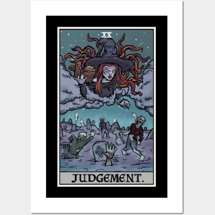 Judgement Tarot Card Necromancer Witch  Zombies Terror Tarot Posters and Art